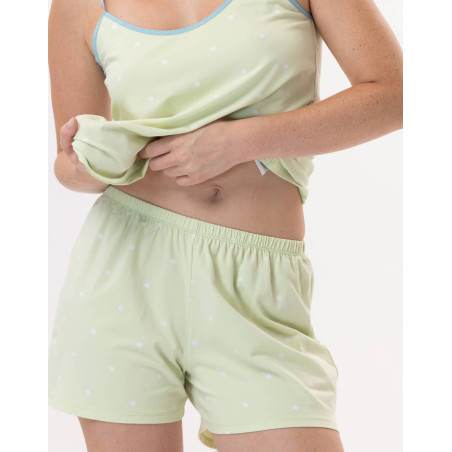 Cotton Pyjama short PITCHOUN 900 Water green | Lingerie le Chat