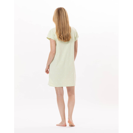 Cotton Nightdress PITCHOUN 901 Water green | Lingerie le Chat