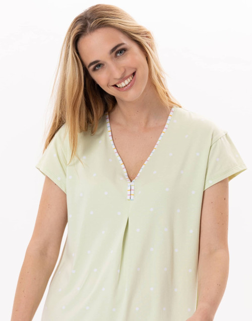 Chemise de nuit en coton PITCHOUN 901 Vert d'eau | Lingerie le Ch