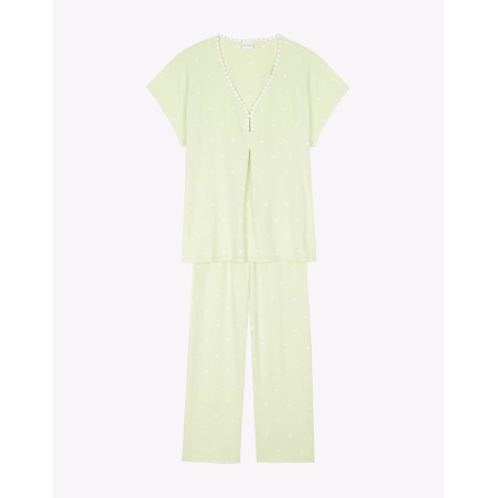 Cotton Pyjama PITCHOUN 902 Water green | Lingerie le Chat