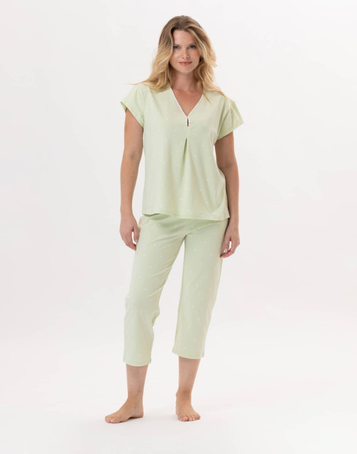 Pyjama en coton PITCHOUN 902 Vert d'eau | Lingerie le Chat