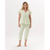 Cotton Pyjama PITCHOUN 902 Water green