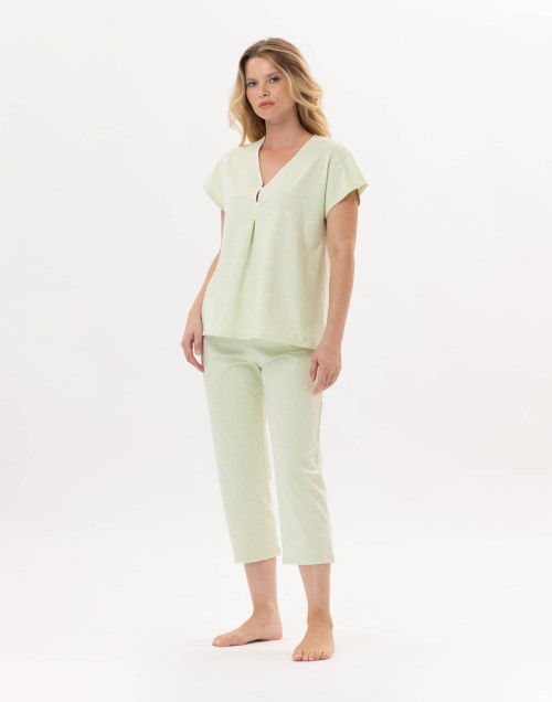 Cotton Pyjama PITCHOUN 902 Water green