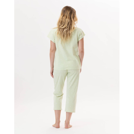 Pyjama en coton PITCHOUN 902 Vert d'eau | Lingerie le Chat