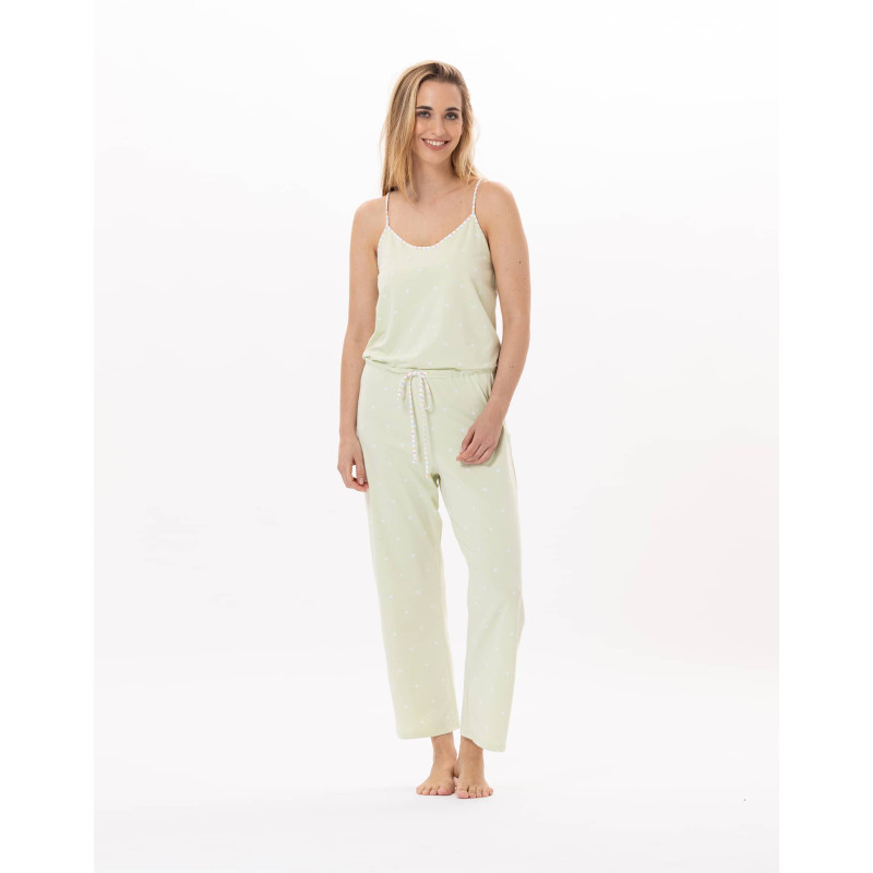 Cotton Jumpsuit PITCHOUNE 920 Water green | Lingerie le Chat