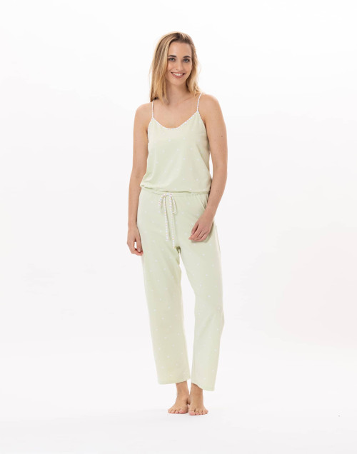 Cotton Jumpsuit PITCHOUNE 920 Water green | Lingerie le Chat