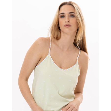 Combinaison en coton PITCHOUN 920 Vert d'eau | Lingerie le Chat