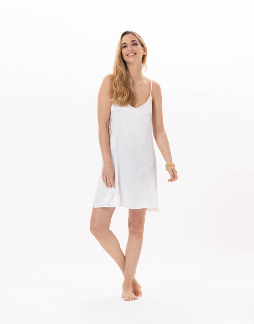 Viscose Nightie  CROISETTE 903 White | Lingerie le Chat