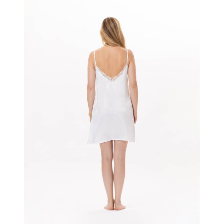 Viscose Nightie  CROISETTE 903 White | Lingerie le Chat