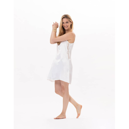 Nuisette en viscose CROISETTE 903 Blanc | Lingerie le Chat