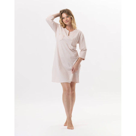 Cotton Nightdress JEANNETTE 901 Sand | Lingerie le Chat