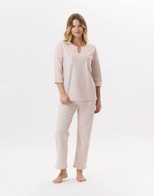 Cotton Pyjama JEANNETTE 902 Sand | Lingerie le Chat