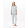 Cotton Pyjama JEANNETTE 902 Turquoise