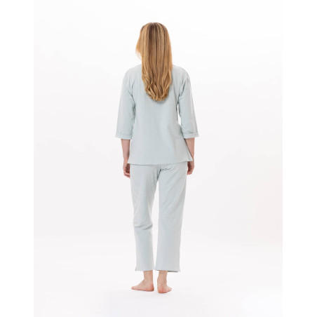 Cotton Pyjama JEANNETTE 902 Turquoise | Lingerie le Chat