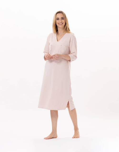 Cotton Nightdress JEANNETTE 911 Sand