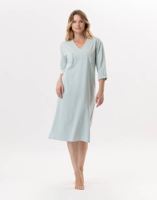 Cotton Nightdress JEANNETTE 911 Turquoise | Lingerie le Chat