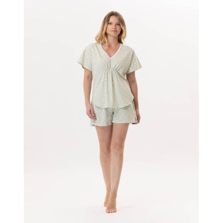 Cotton Pyjama short CALISSON 900 Anise