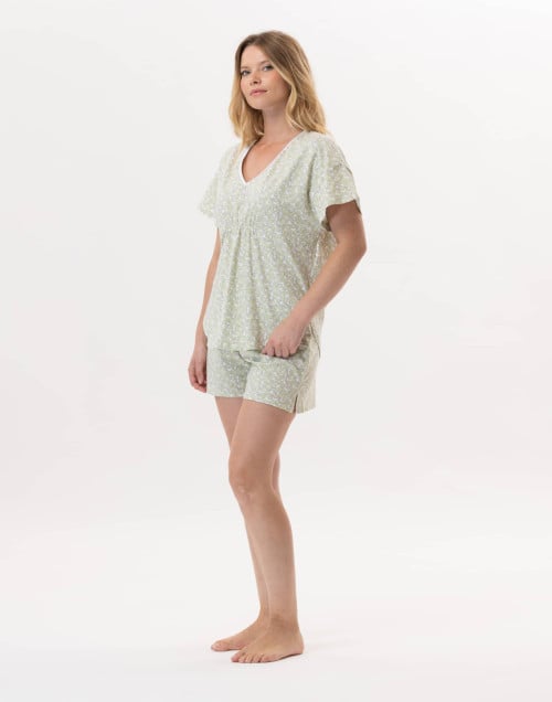 Cotton Pyjama short CALISSON 900 Anise