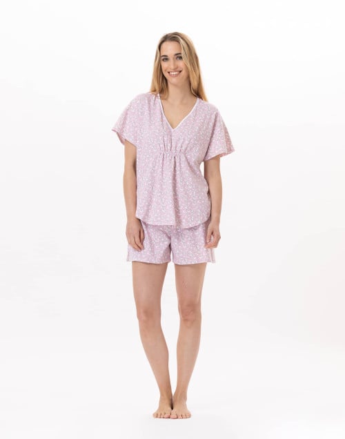 Cotton Pyjama short CALISSON 900 Pink | Lingerie le Chat