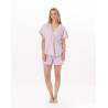 Pyjama short en coton CALISSON 900 Rose