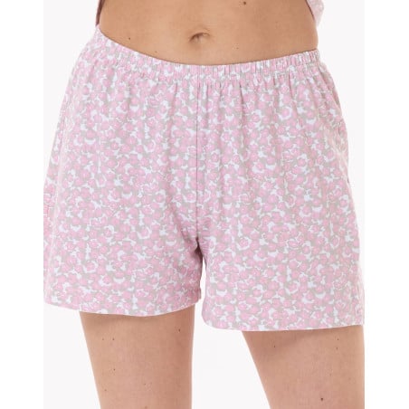 Cotton Pyjama short CALISSON 900 Pink | Lingerie le Chat