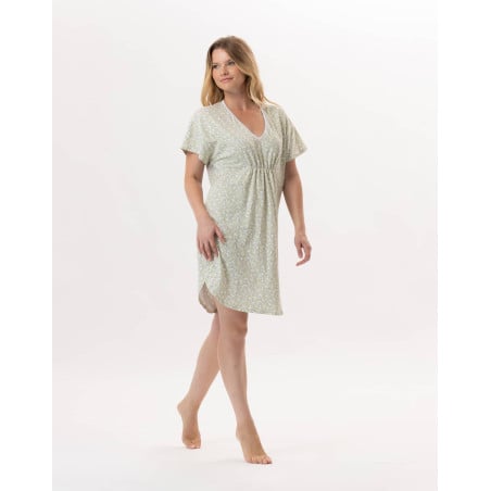 Cotton Nightdress CALISSON 901 Anise | Lingerie le Chat