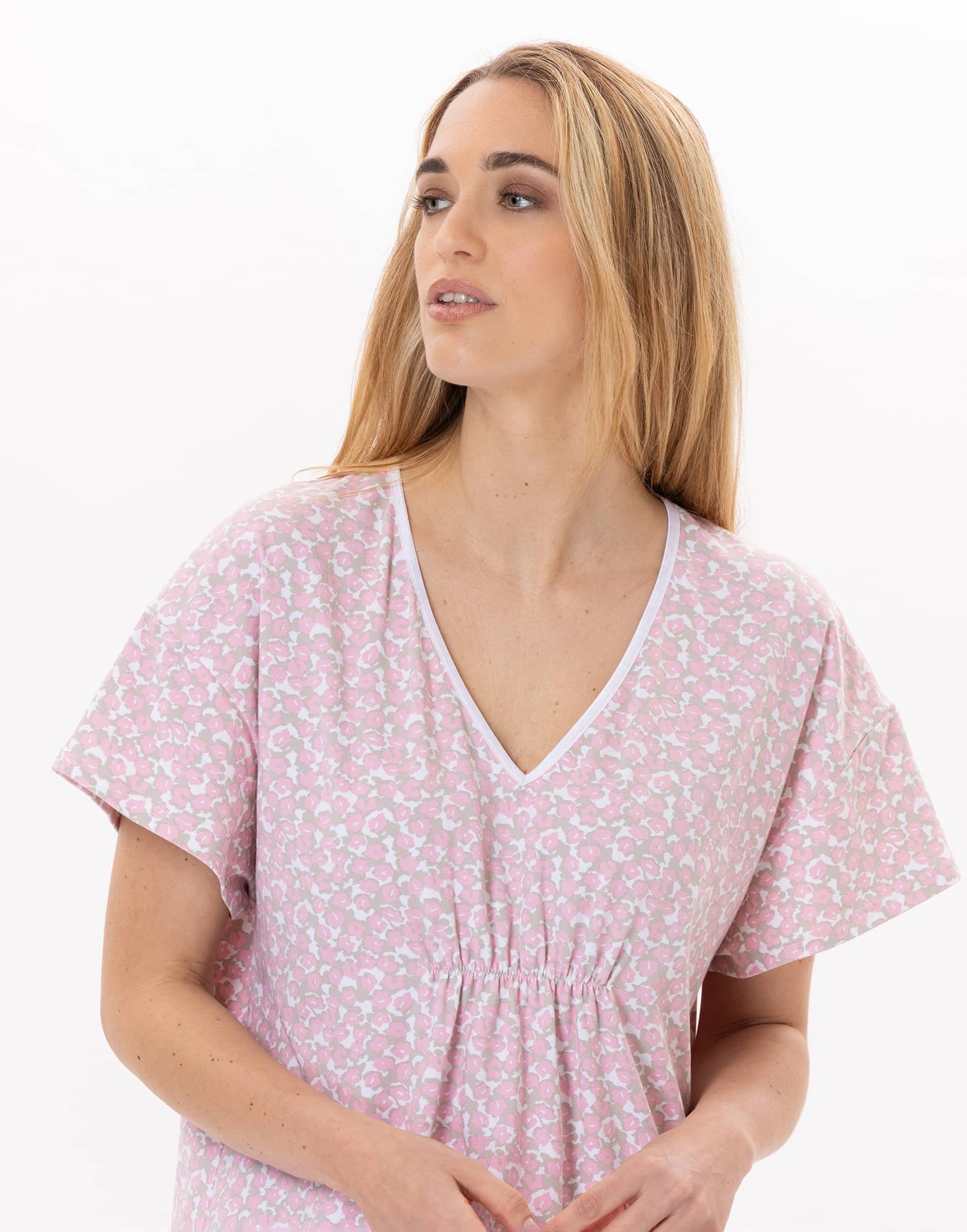 Cotton Nightdress CALISSON 901 Pink | Lingerie le Chat