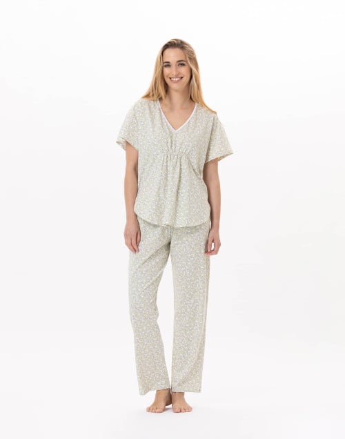 Cotton Pyjama CALISSON 902 Anise | Lingerie le Chat