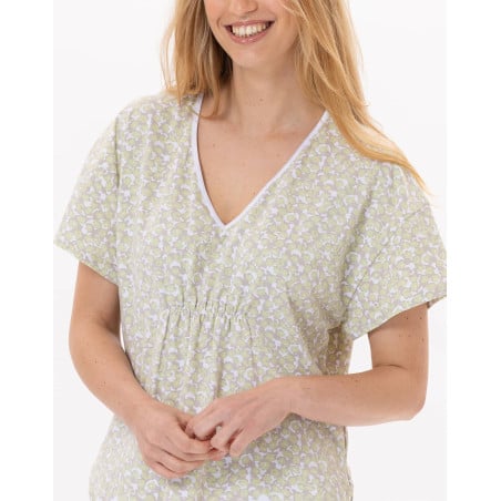 Pyjama en coton CALISSON 902 Anis | Lingerie le Chat