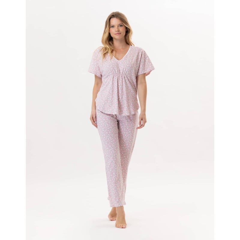 Pyjama en coton CALISSON 902 Rose | Lingerie le Chat