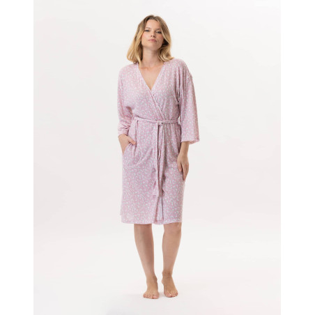 Kimono  en viscose CALISSON 960 Rose | Lingerie le Chat