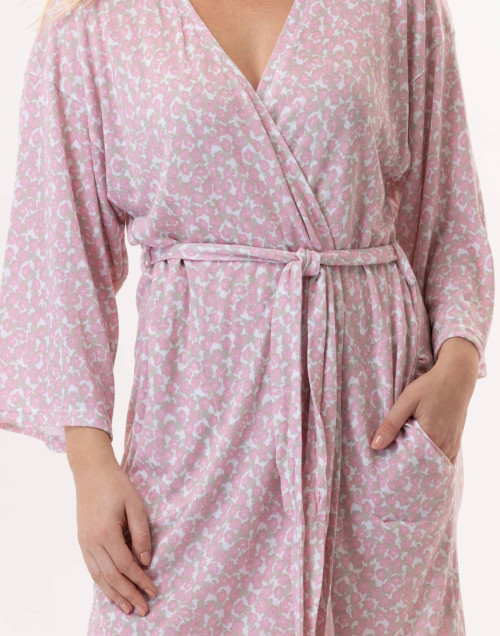 Kimono  en viscose CALISSON 960 Rose | Lingerie le Chat