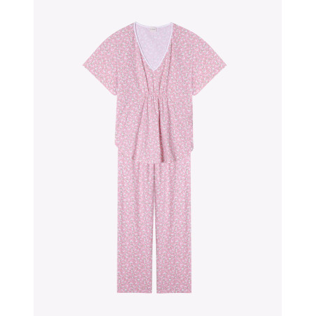 Pyjama en coton CALISSON 902 Rose | Lingerie le Chat