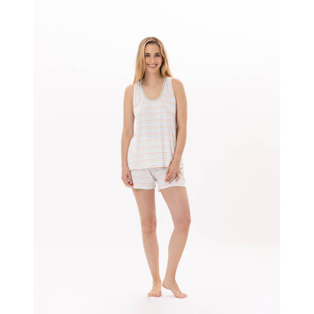 Pyjama short en coton MARIUS 900 Multico | Lingerie le Chat