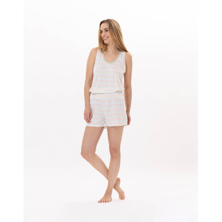 Pyjama short en coton MARIUS 900 Multico | Lingerie le Chat