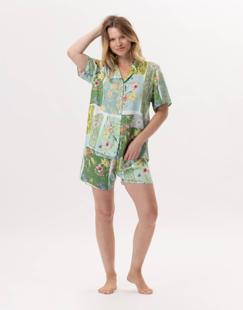 Pyjama short en viscose ESTEREL 900 Vert d'eau