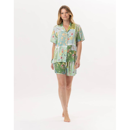 Viscose Pyjama ESTEREL 900 Water green | Lingerie le Chat