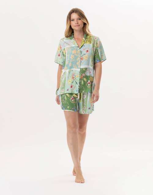 Pyjama short en viscose ESTEREL 900 Vert d'eau | Lingerie le Chat