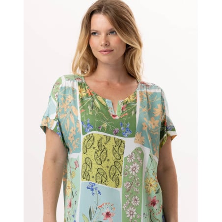 Viscose Nightdress ESTEREL 901 Water green | Lingerie le Chat