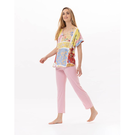 Cotton Pyjama ESTEREL 902 Pink | Lingerie le Chat