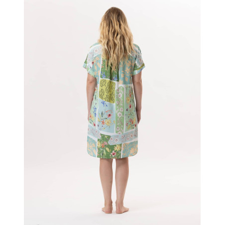 Viscose nightshirt ESTEREL 905 Water green | Lingerie le Chat