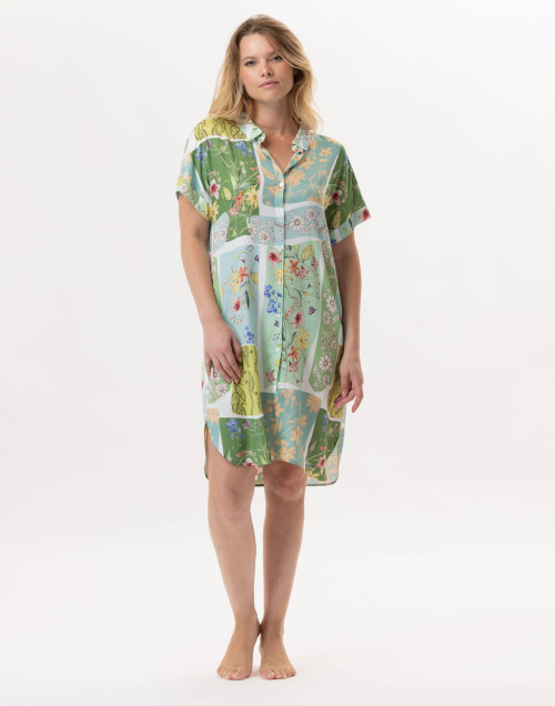 Viscose nightshirt ESTEREL 905 Water green | Lingerie le Chat