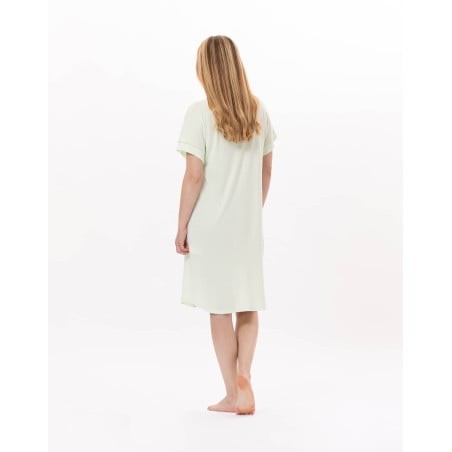 Cotton Nightdress ESTEREL 921 Water green | Lingerie le Chat