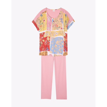 Cotton Pyjama ESTEREL 902 Pink | Lingerie le Chat