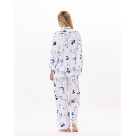 Pyjama boutonné en viscose VALENSOLE 906 Multico | Lingerie le Chat