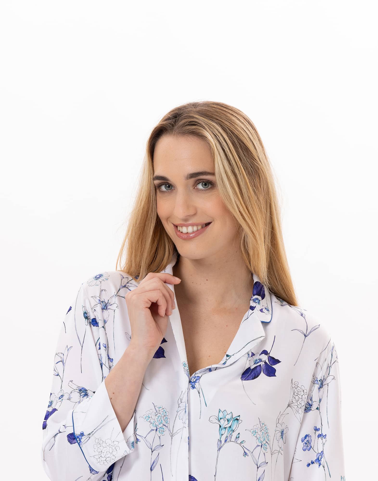 Pyjama boutonné en viscose VALENSOLE 906 Multico | Lingerie le Chat