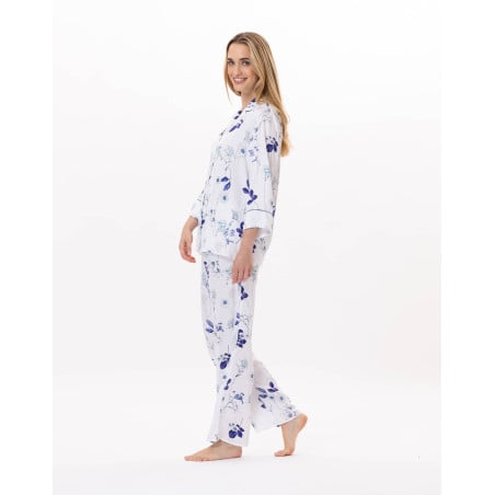 Pyjama boutonné en viscose VALENSOLE 906 Multico | Lingerie le Chat