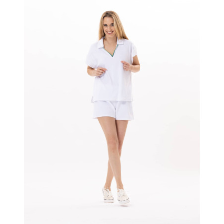 Cotton Shorts loungewear set VALENSOL 920 White | Lingerie le Chat