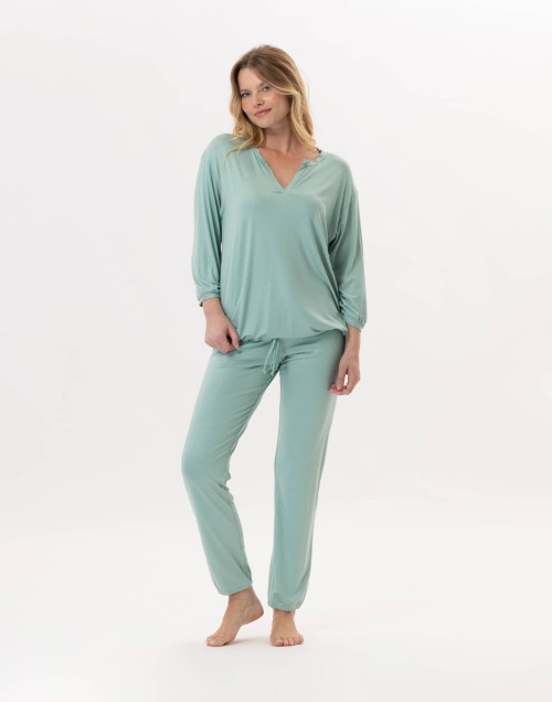 Viscose Loungewear set RAMATUELLE 902 Water green | Lingerie le Chat