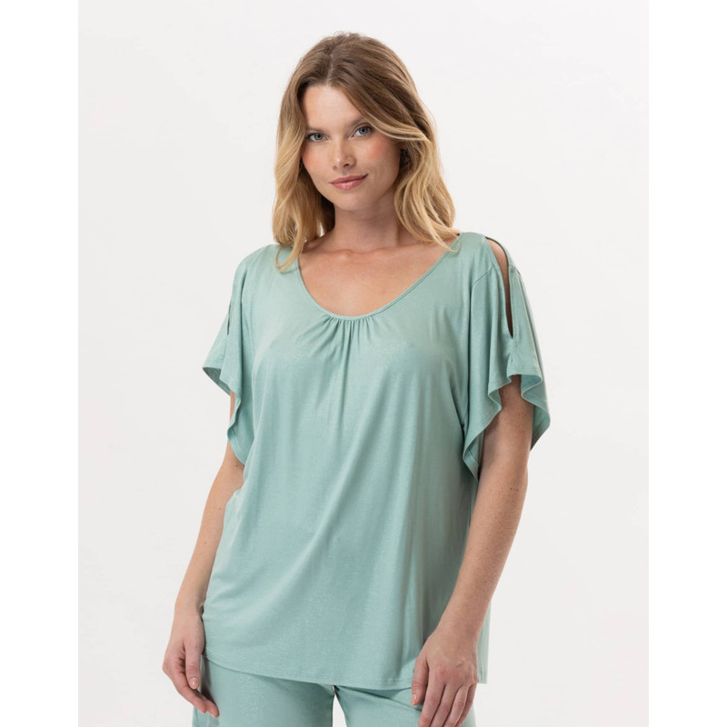 Viscose T-Shirt RAMATUELLE 930 Water green | Lingerie le Chat